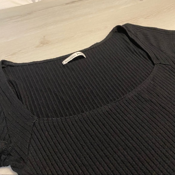 Reformation Bardot Knit Top, black, size Small - Picture 4 of 8